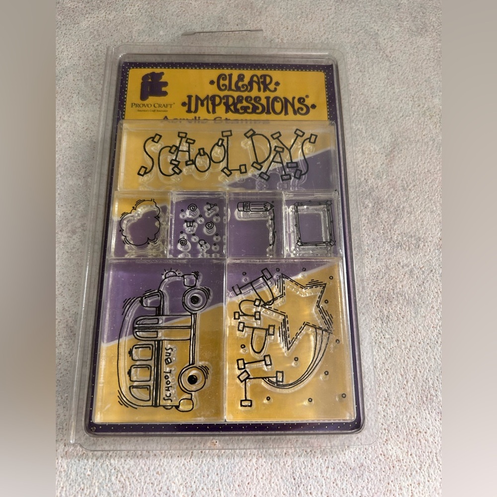 Provo Craft Clear Impressions Clear Acrylic Stamp Set